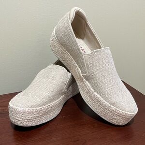 Skechers Martha Stewart Cream Textured Slip-On Shoes